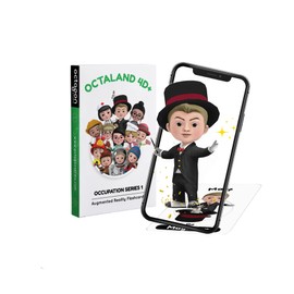 Octaland 4D+ Augmented Reality Alphabet Flashcards – Interactive Language Learning in 17 Languages with 26 Professions
