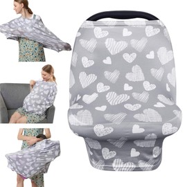 Nursing Cover Breastfeeding Scarf - Baby Car Seat Covers, Infant Stroller Cover, Carseat Canopy for Girls and Boys by Yoofoss
