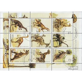Madagascar 19991P1 Sheetlet (complete.issue.) 1999 Prehistoric Animals (Stamps for collectors) Amphibians / reptiles / dinosaurs