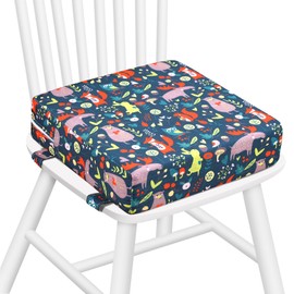 Zicac Portable High Chair Increasing Seat Cushion for Travel Dining Seat Pad for Toddler Kids Baby Infant Washable Thick Chair Seat Pads (Forest Green)