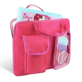 Annmore Children's Tablet Case with Pocket for Edurino Pen and Bag for 2 to 3 Edurino Figures, 8 to 10 Inch Kids Tablet, pink