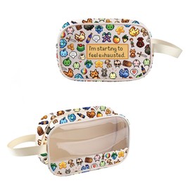 Stardew Game Inspired Clear PVC Makeup Bag Farming Simulation Game Gift Gaming Player Gift I'm Starting to Feel Exhausted Transparent Cosmetic Bag (FeelExhaustedClear-CA)