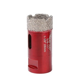 Vearter 1-1/8'' Dry Diamond Core Drill Bit, Diamomd Hole Saw with 5/8-11'' Thread for Porcelain Ceramic Tile Marble Concrete Masonry (28mm)