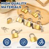 Yaocom 24 Pcs Solid Brass Keyed Padlock, Small Yellow Gym