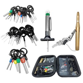 LAINLOY 44 PCS Terminal Removal Tool Kit, Electrical Connector Pin Removal Tool, Wire Terminal Release Extractor Tools Set, Key Ejector Depinning Tool for Automotive Household Devices (44PCS)