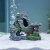 ZGLUZP Artificial Moss Rock Cave Aquarium Decor, Fish Tank Hideout,