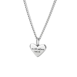 Shields of Strength Be Still Heart Necklace - Psalm 46:10
