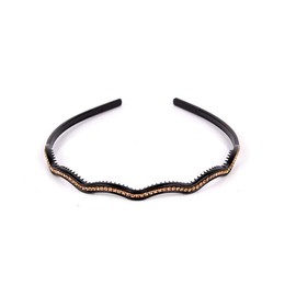 6 PCS Rhinestone Headband Narrow Headband Headwear with Teeth Hair Hoop Head Band Hair Band for Women (Color Random) (B#)