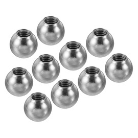 PATIKIL Nuts Button 10 Pack M4 Internal Thread 8 mm AD 304 Stainless Steel Round Ball Screw Cap Cover for Lighting Furniture DIY Decoration Silver