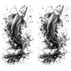 2 Sheets Temporary Fish Tattoo Catfish Tattoo Arm Tattoo NAG025x2