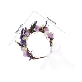 WOONEKY Elegant Faux Flower Headband for Brides Lightweight Floral Crown Hair Vine Handwoven Wedding Accessory Party Hairpiece with Ethereal Design