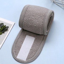 Neat Microfiber Velcro Cleansing Headband Gray Wide 3ea