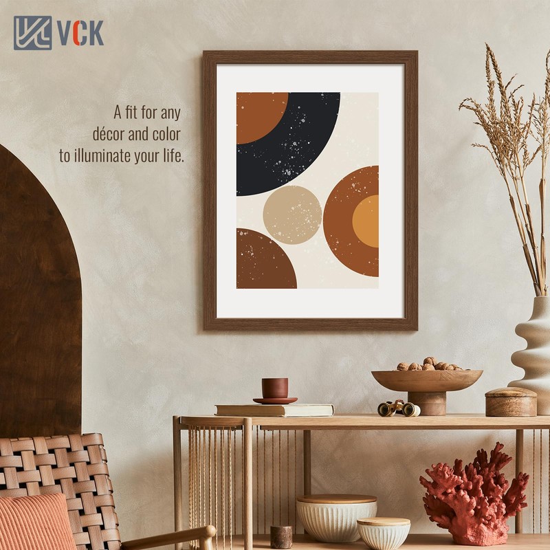 VCK 18x24 Brown Poster Frame 3 Pack, Solid Wood Picture