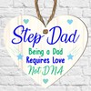 Pixie's Gifts Stepdad Wooden Heart Plaque - Sentimental Gift for