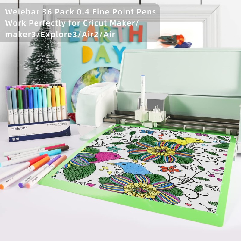 Welebar 0.4 Tip Pens Set For Cricut Maker/Maker 3/Explore 3/Air