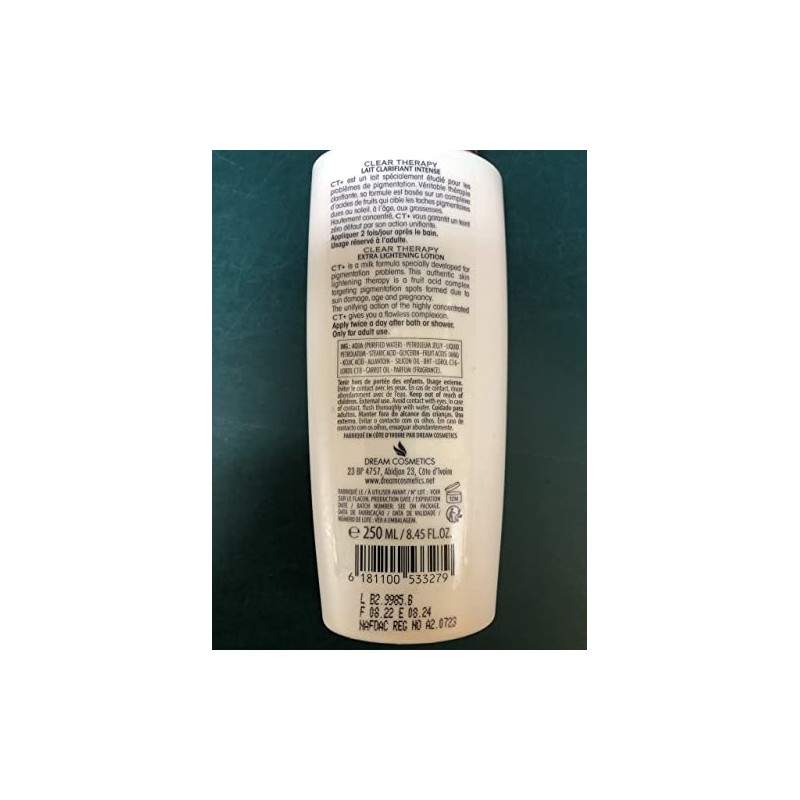 CT+ Clear Therapy- Loción Aclarante Extra con Aceite de Zanahoria