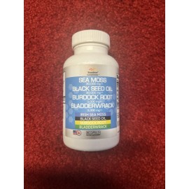 Stamiron Sea Moss, Black Seed Oil Burdock Root Bladderwrack 90 Tabs Exp 10/26