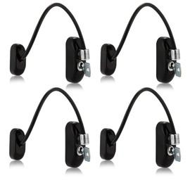XFORT 4 Pack Viper Key Locking Cable Window Restrictor in Black, Durable Window Safety Lock for Child Safety and Window Security