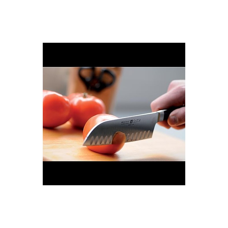 Wüsthof Santoku knife, 7", Black