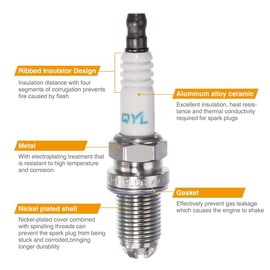 Set of 6 QYL Iridium IX Spark Plug Replaces# 3199, Compatible with for
