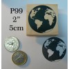 dragonflylaser P99 Earth, globe, world rubber stamp Large WM
