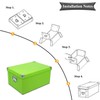 Guozi Collapsible Decorative Storage Box with Lid & Metal Handles