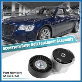 A ABSOPRO Automatic Belt Tensioner Pulley Assembly for Dodge Charger for Ram 1500 for Jeep for Chrysler for VW NO. 5184617AD Accessory Drive Belt Serpentine Tensioner Item Replacement