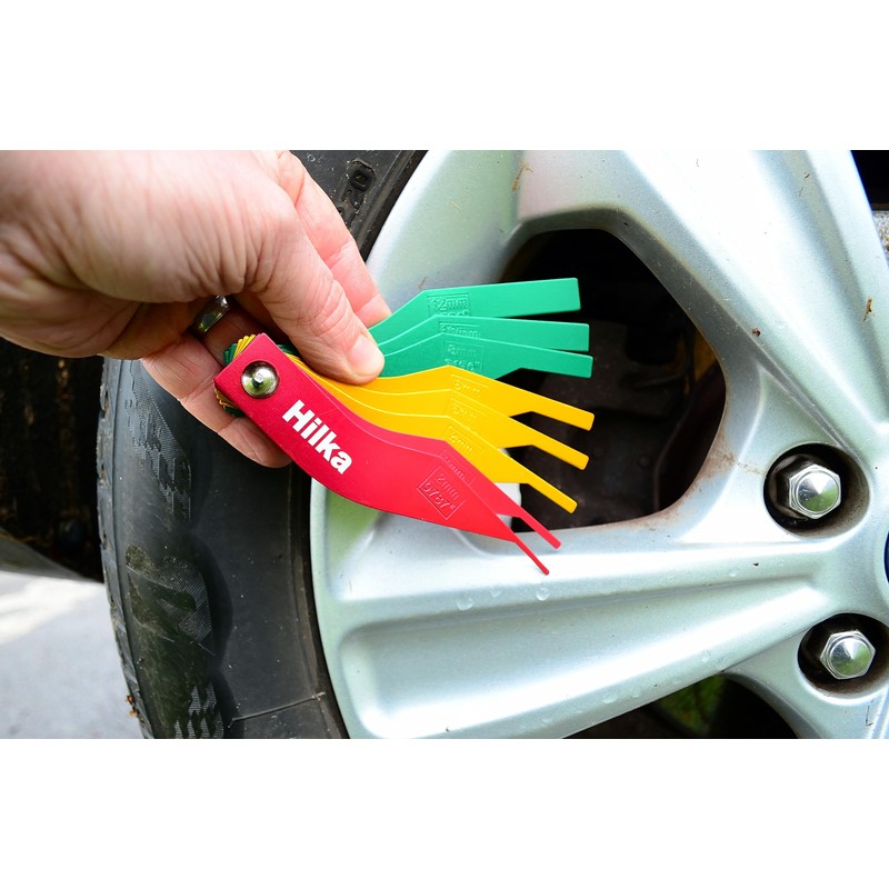 Hilka 12700108 Brake Pad Thickness Gauge, Set of 8