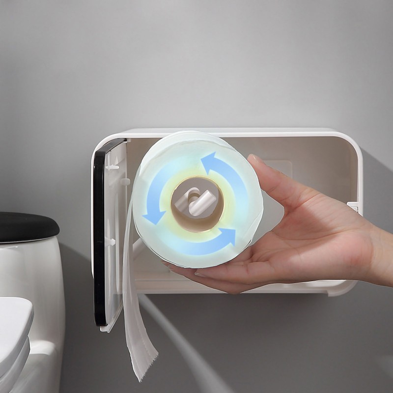 Wall Mounted Tissue Box Dual Paper Outlet Waterproof and Moistureproof