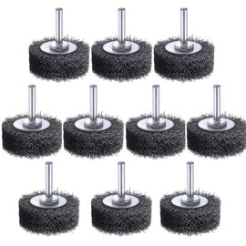 10 Pack Wire Wheel Brush Wire Wheel Brush for Drill Attachment, Rocaris 2 Inch Heavy Duty Wire Brushes Removal Paint Rust & Corrosion, 0.0118" Carbon Steel Wire, 1/4in Shank, 20000RPM