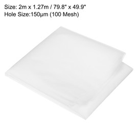 uxcell 100 Mesh Paint Nylon Mesh Filter 79"x50" Woven Net Sheet Mesh Filter Cloth for Paint, Mesh Fabric