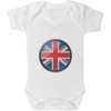 Azeeda 3-6 Monate 'Union Jack im Kreisrahmen' Baby-Wachstums-/Bodysuit (GR00137835)