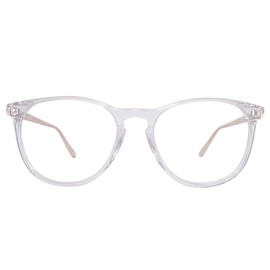 HONGYUN Women's Date Glasses, Fashionable Acetate Glasses, Transparent Frame, Ladies' Eyewear with Case, gold