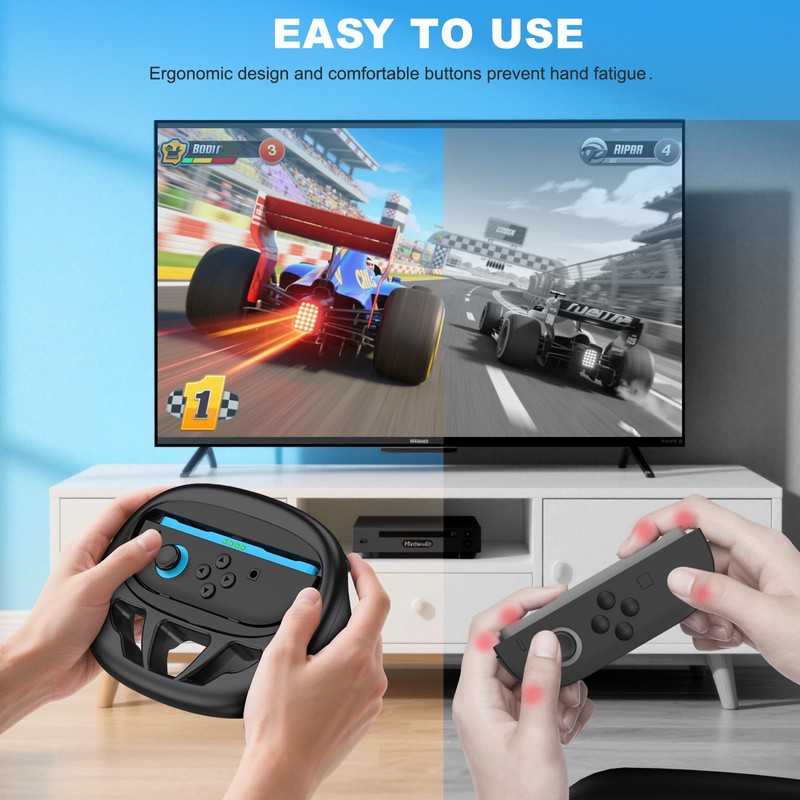 HASACOOL Switch Lenkrad, 2x Lenkrad Ergonomisches für Switch 2 Zubehör