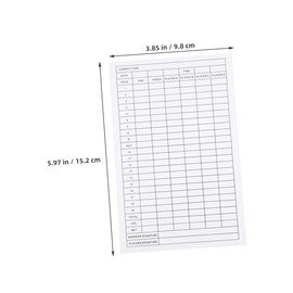 KOMBIUDA 18pcs Golf Scorecards for Tournaments and Practice Ranges Lightweight Score Keeping Paper Readability Accessory for Golf and Competitions