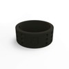 Men's Black Perforated Silicone Ring Size 08