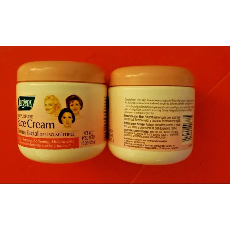 Jergens 2 PACK JERGENS ALL PURPOSE FACE CREAM SMOOTH SKIN