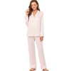 Serenedelicacy Serenedelicacy Women's Satin Pajama Set Long Sleeve Button Down