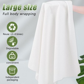rngwaper Disposable Bath Towels, 10pack 55" x 27.5" Ultra-Soft and Quick Dry Bath Towel, Portable Salon Towels for Travel Sauna Spa Beach Gym
