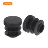 sourcing map 36 Pcs Round Plastic Plug, Black Tubing End