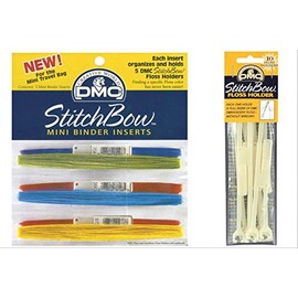 Mini Binder Insert and Floss Holder Bundle : (Total of 10 Floss Holders and 1 Package Mini Binder Inserts)