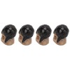 4PCS/Set Tire Valve Cap Skull Shape with Rubber Ring for
