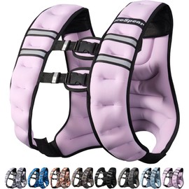 AceSpear Weighted Vest for Men Women 10lbs/14lbs/18lbs/24lbs Body Weight Vest for Running Walking Strength Training Workout (Purple, 12 lbs)