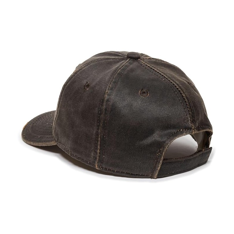 Outdoor Cap Adjustable Closure Bonefish Weathered Cotton Cap, Dark Brown
