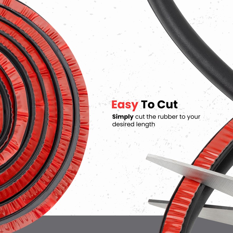 D-Shape Door Seal 0.59" Height X 0.47" Width, Weather Stripping