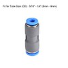 sourcing map Straight Push to Connector Reducer Fitting 8mm to