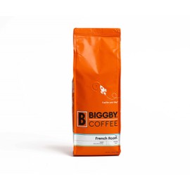BIGGBY French Roast Ground Coffee, 12 oz Vacuum Sealed Bag, Dark Roasted