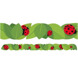 Eureka Ladybugs Extra Wide Decorative Classroom and Bulletin Board Trim for Teachers, 3.25" Wide, 12 Strips for 37 Total Feet