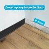 Art3d PVC Flexible Peel&Stick Skirting,Basebord,4inch x 20ft Black