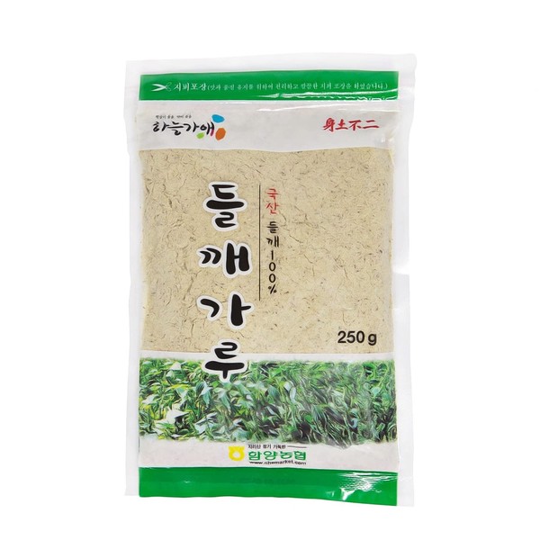 [NongHyup] Polvo de semillas de perilla verde, producto 100 % natural de Corea, sin aditivos, sabor delicioso y salado, Deulkkae-garu, (bolsa de 250 g/8.81 oz)